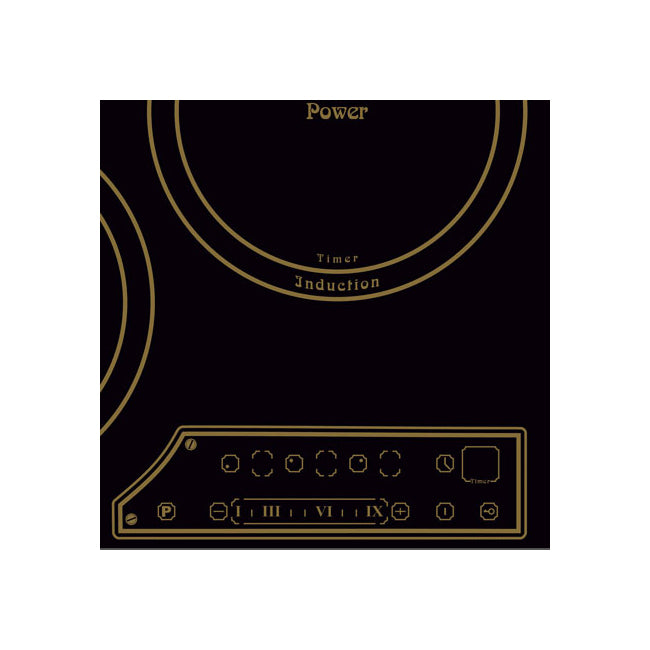 Art Deco 45cm Electric Oven & 45cm Induction Hob (Black)