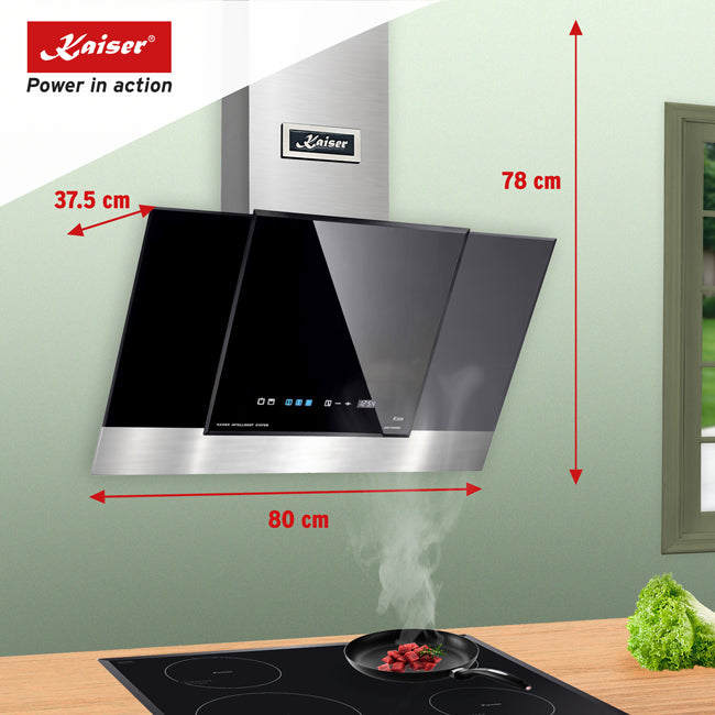 Grand Chef Gas Oven & 80cm Cooker Hood (Black)