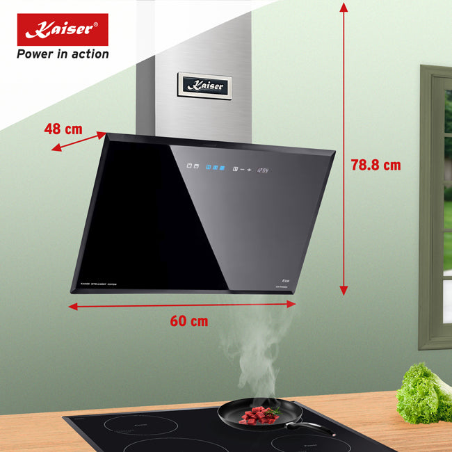 Grand Chef 45cm Electric Oven & 60cm Pro Chimney Cooker Hood (Black)