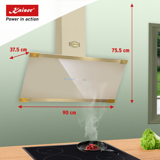 Art Deco 45cm Electric Oven & 90cm Cooker Hood (Ivory)