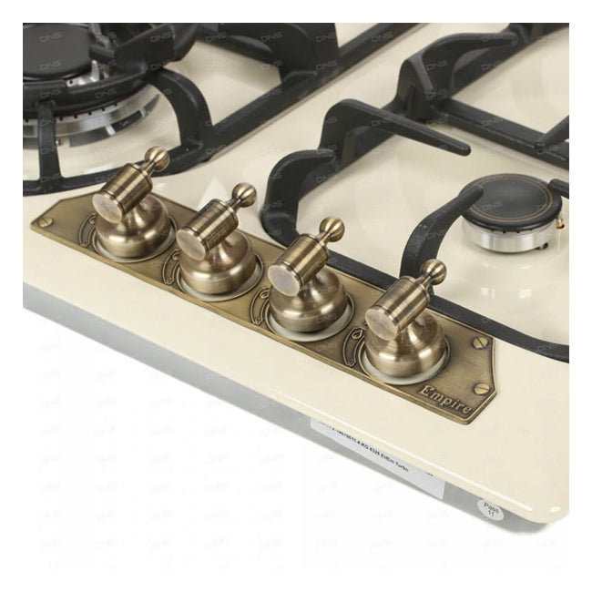 Empire Electric Oven & 4 Burner Enamel Gas Hob Bundle (Ivory)