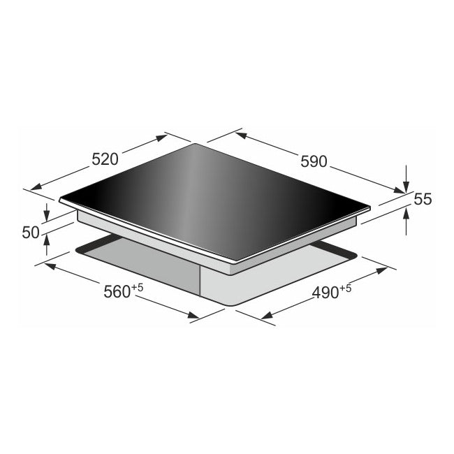 La Perle 59cm Induction Hob (White)