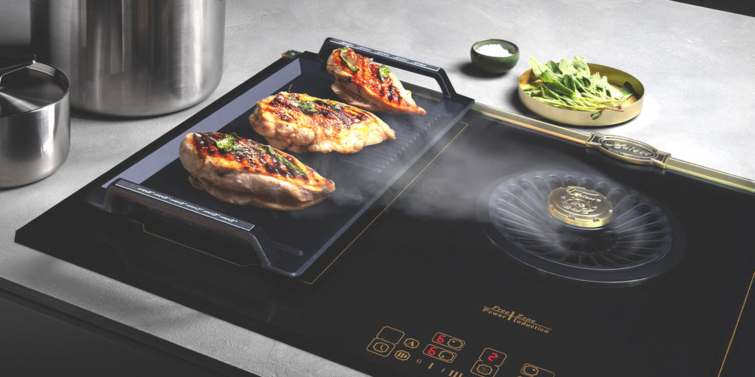 Meet the Future of Extraction: The Empire 90cm Downdraft Induction Hob by Kaiser