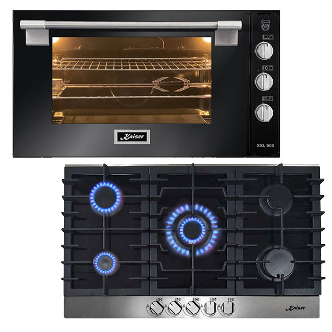Avantgarde Pro 90cm Gas Oven & 90cm Turbo Gas Hob (Black)