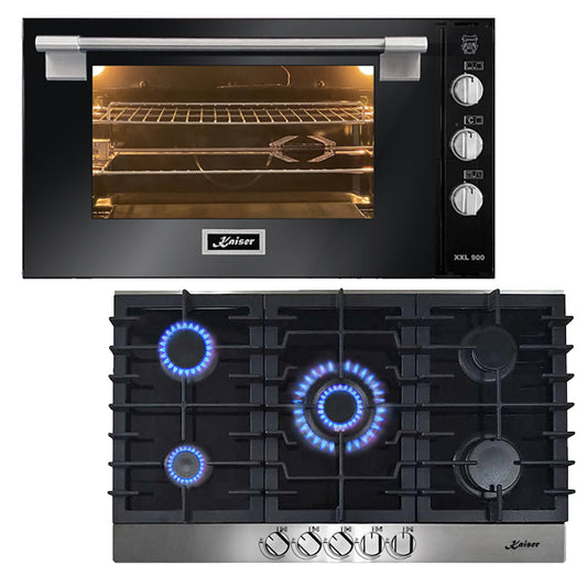 Avantgarde Pro 90cm Gas Oven & 90cm Turbo Gas Hob (Black)