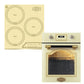 Art Deco 45cm Electric Oven & 45cm Induction Hob (Ivory)
