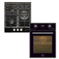 Grand Chef 45cm Electric Oven & 45cm Gas Hob (Black)
