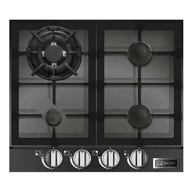 Grand Chef Gas Oven & 4 Burner Gas Hob Bundle (Black)