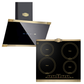Empire Induction Hob & Art Deco Cooker Hood Bundle (Black)