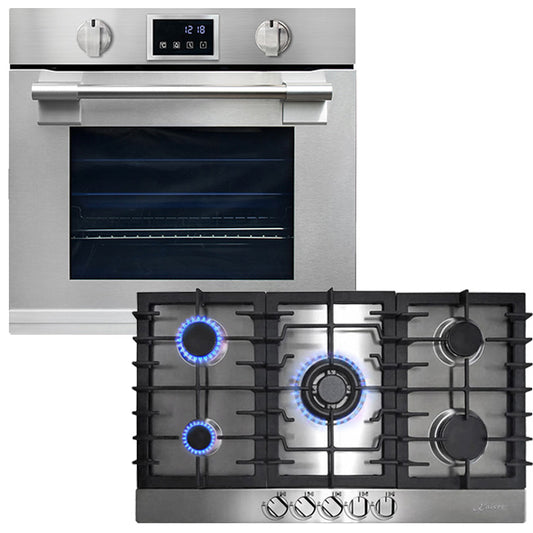 Avantgarde Pro 60cm Electric Oven & Grand Chef 86cm Gas Hob (Stainless Steel)