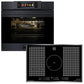 La Perle Noire 60cm Steam Oven & 77cm Induction Hob (Black Moire)