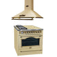 Empire Induction Range Cooker & 90cm Cooker Hood Bundle (Ivory)