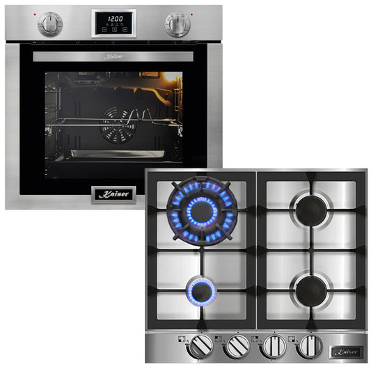 Grand Chef Gas Oven & 4 Burner Gas Hob Bundle (Stainless Steel)