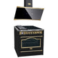 Empire Induction Range Cooker & 90cm Cooker Hood Bundle (Black)