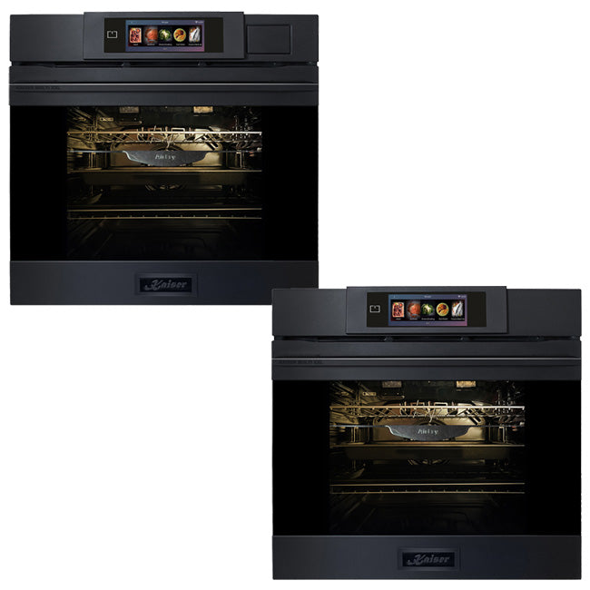 La Perle Noire Steam Oven & Electric Oven Bundle (Black Moire)
