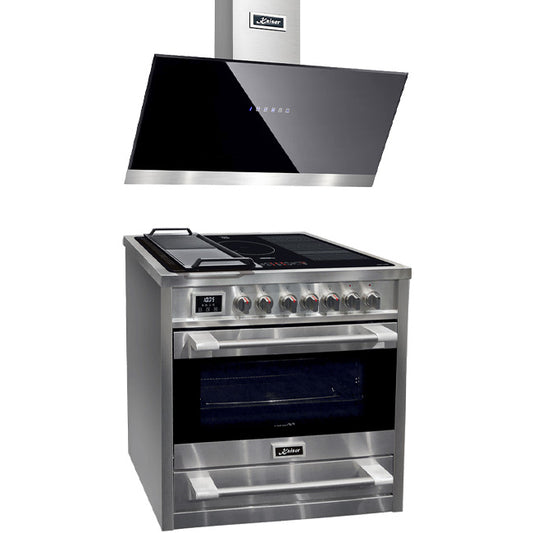 Avantgarde Pro Induction Range Cooker & 90cm Cooker Hood (Stainless Steel)