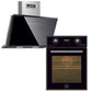 Grand Chef 45cm Electric Oven & 60cm Pro Chimney Cooker Hood (Black)
