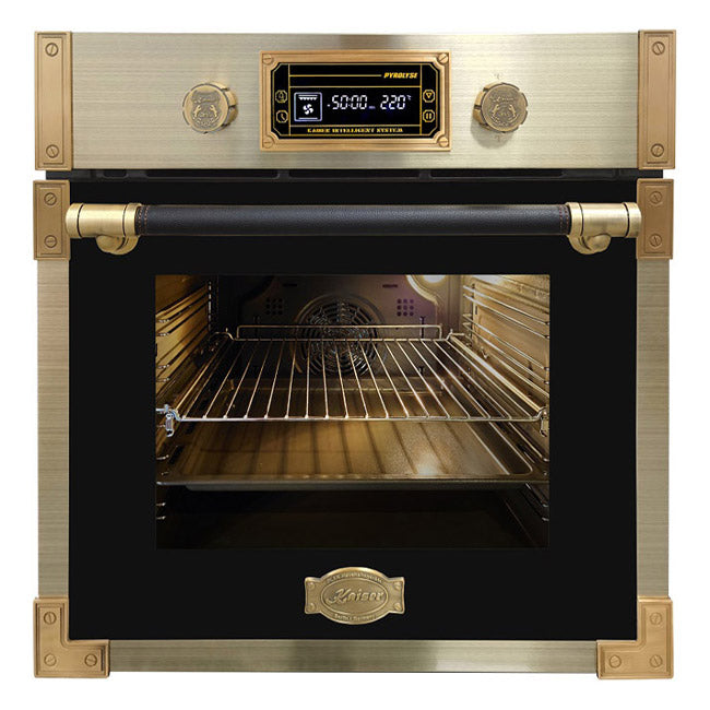 Art Deco 60cm Electric Oven & Downdraft Induction Hob Bundle (Black)
