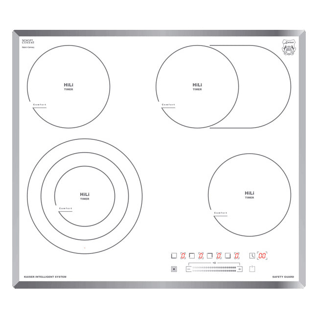 Avantgarde Pro 60cm Electric Oven & Grand Chef 59cm Ceramic Hob (White)
