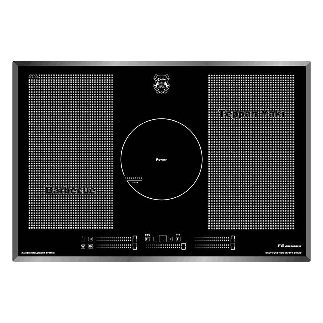 La Perle Noire Electric Oven, 77cm Induction Hob & Cooker Hood Bundle (Black Moire)