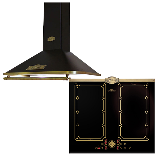 Empire 60cm Induction Hob & Cooker Hood Bundle (Black)