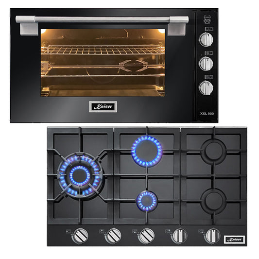 Avantgarde Pro 90cm Gas Oven & 90cm Gas Hob (Black)