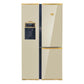 Art Deco American Style Plumbed Fridge Freezer (Ivory)