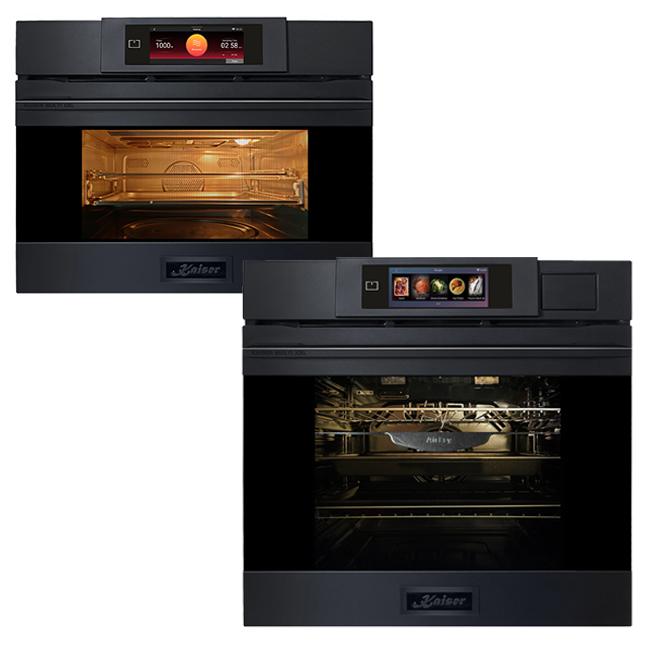 La Perle Noire Steam Oven & Built In Combination Oven Bundle (Black Moire)