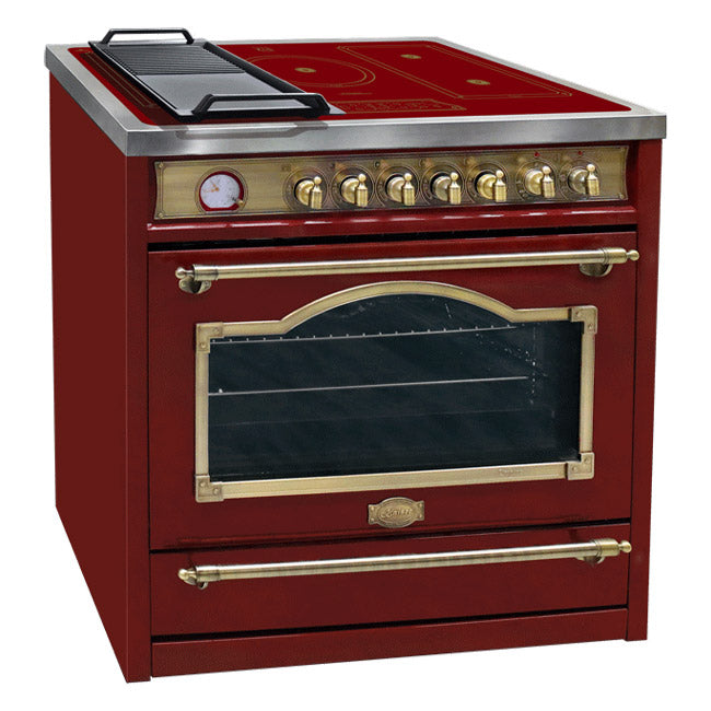 Empire Induction Range Cooker & 90cm Cooker Hood Bundle (Bordeaux Red)