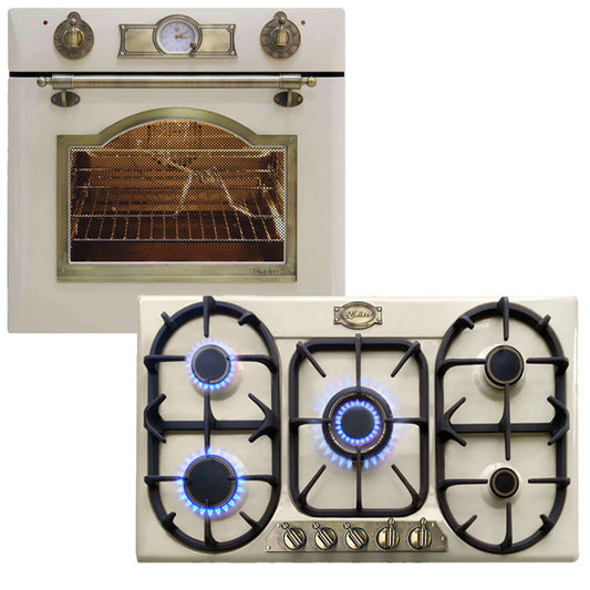 Empire Gas Oven & 5 Burner Gas Hob Bundle Ivory