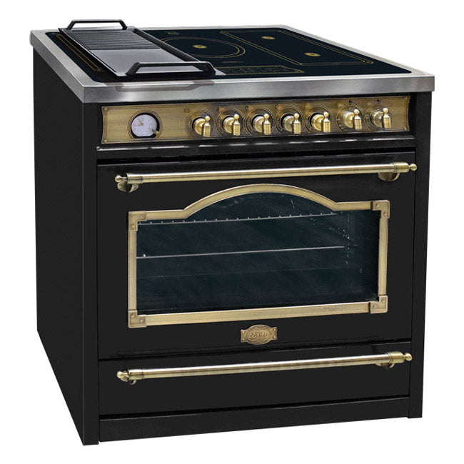 Empire Induction Range Cooker & 90cm Cooker Hood Bundle (Black)