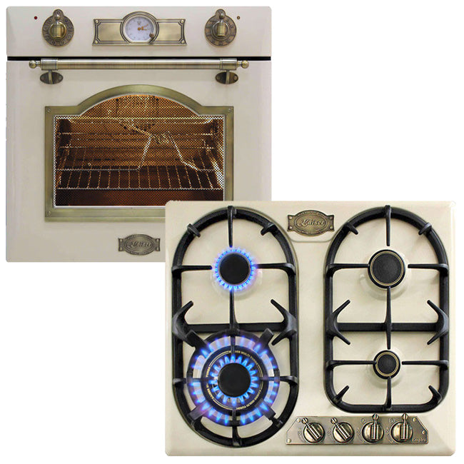 Empire Gas Oven & 4 Burner Gas Hob Bundle (Ivory)