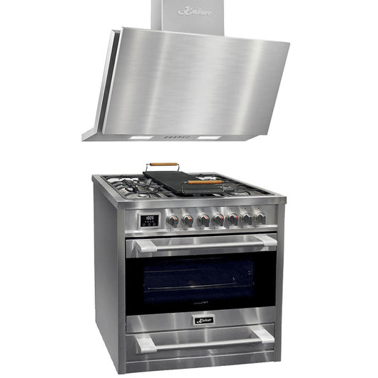 Avantgarde Pro Dual Fuel Range Cooker & 90cm Hood Bundle (Stainless Steel)
