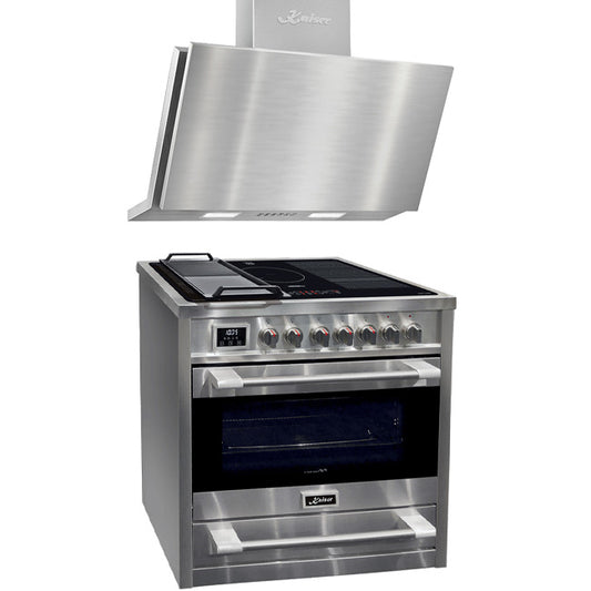 Avantgarde Pro Induction Range Cooker & 90cm Cooker Hood (Stainless Steel)