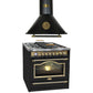 Empire Dual Fuel Range Cooker & 90cm Hood Bundle (Black)