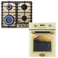Art Deco 45cm Electric Oven & Empire 60cm Gas Hob (Ivory)