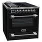 Avantgarde Pro Induction Range Cooker & 90cm Cooker Hood (Black)