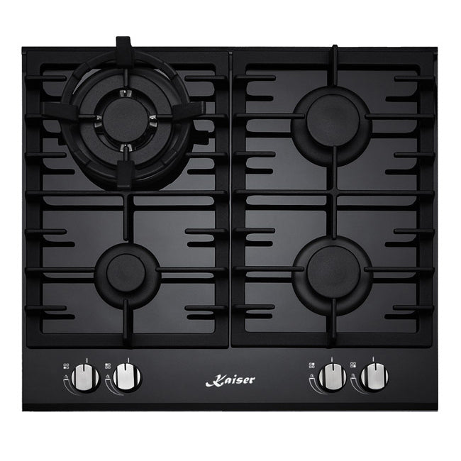 Grand Chef Gas Oven & 4 Burner Gas Hob Black Bundle