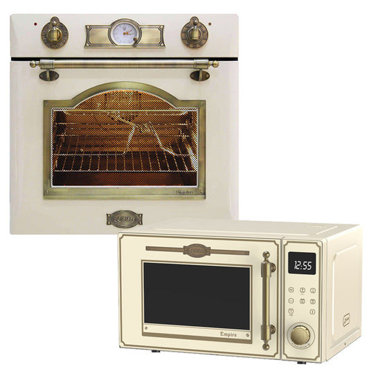 Empire 60cm Electric Oven & 900W Microwave (Ivory)