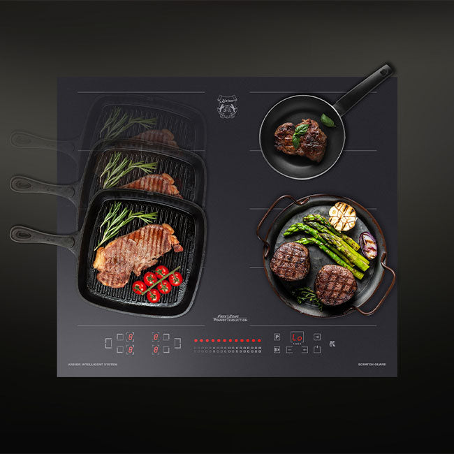 La Perle Noire 59cm Induction Hob (Black Moire)