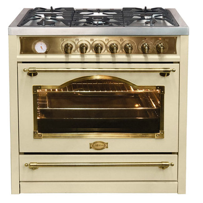 Empire Dual Fuel Range Cooker & 90cm Hood Bundle (Ivory)
