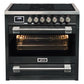 Avantgarde Pro Induction Range Cooker & 90cm Cooker Hood (Black)