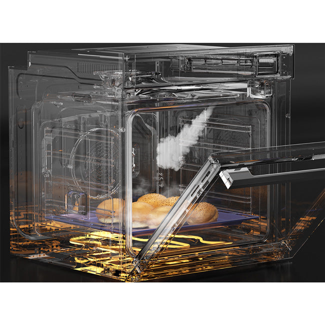 La Perle Noire 60cm Steam Oven & 59cm Induction Hob (Black Moire)