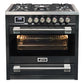 Avantgarde Pro Dual Fuel Range Cooker & 90cm Hood Bundle (Black)