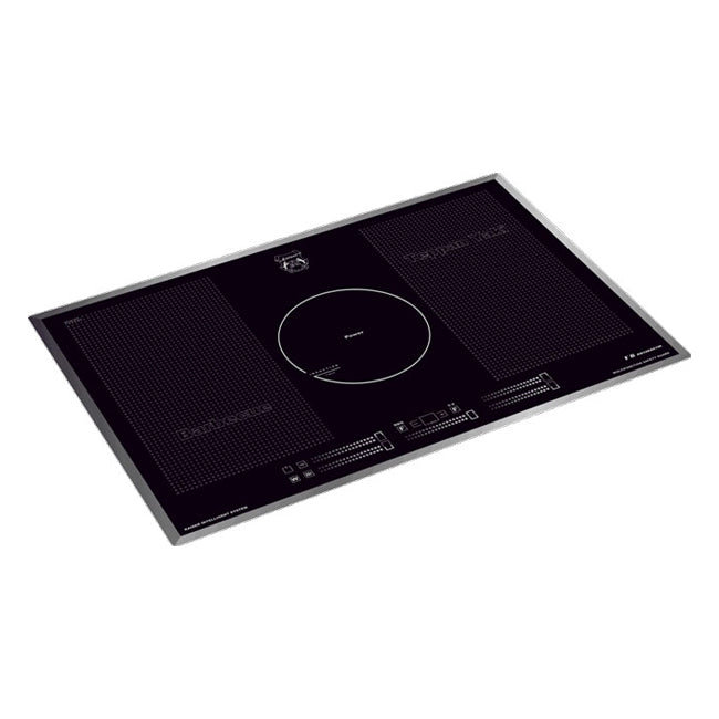 La Perle Noire Electric Oven, 77cm Induction Hob & Cooker Hood Bundle (Black Moire)