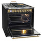 Empire Dual Fuel Range Cooker & 90cm Hood Bundle (Black)