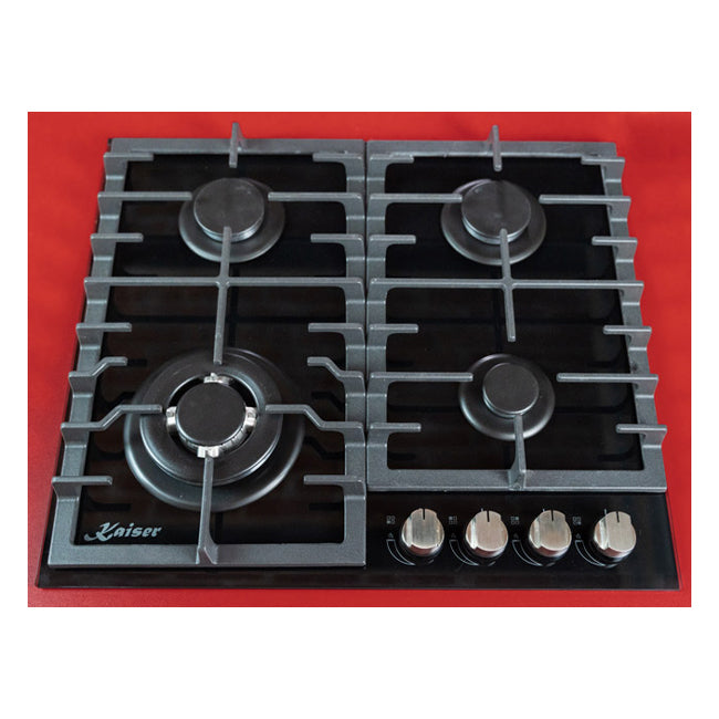 Grand Chef Gas Oven & 4 Burner Gas Hob Bundle Black
