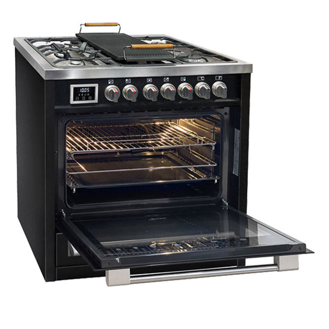 Avantgarde Pro Dual Fuel Range Cooker & 90cm Hood Bundle (Black)