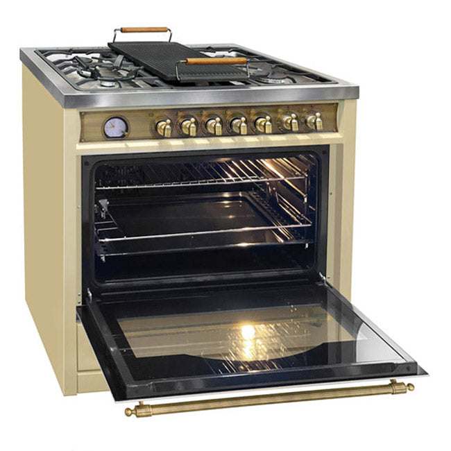 Empire Dual Fuel Range Cooker & 90cm Hood Bundle (Ivory)
