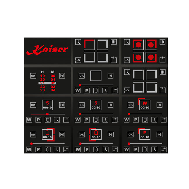 La Perle Noire 59cm TFT Display Induction Hob (Black Moire)